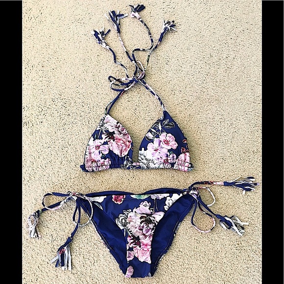 🆕🔥RACHEAL ROY:VERY CUTE-BLUE&FLORAL CHEEKINY 👙SNICH  BOTTOMS TO MAKE BOOTYPOP - Picture 8 of 14